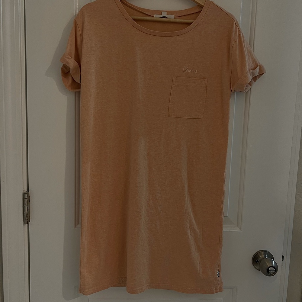 Vans T-Shirt Mini Dress | Peach Color | “Off The Wall”